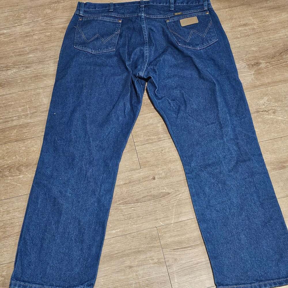 Wrangler Jeans Mens 40x30 Dark Wash Straight Leg Western Cowboy Workwear Y2K
